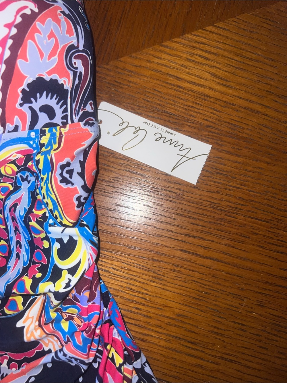 Vibrant Multicolor Paisley One-Piece Swimsuit size 12 B33 - Picture 5 of 9